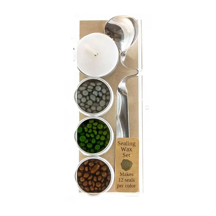 Sealing Wax Bead Kit Antique Gold, Green, Silver