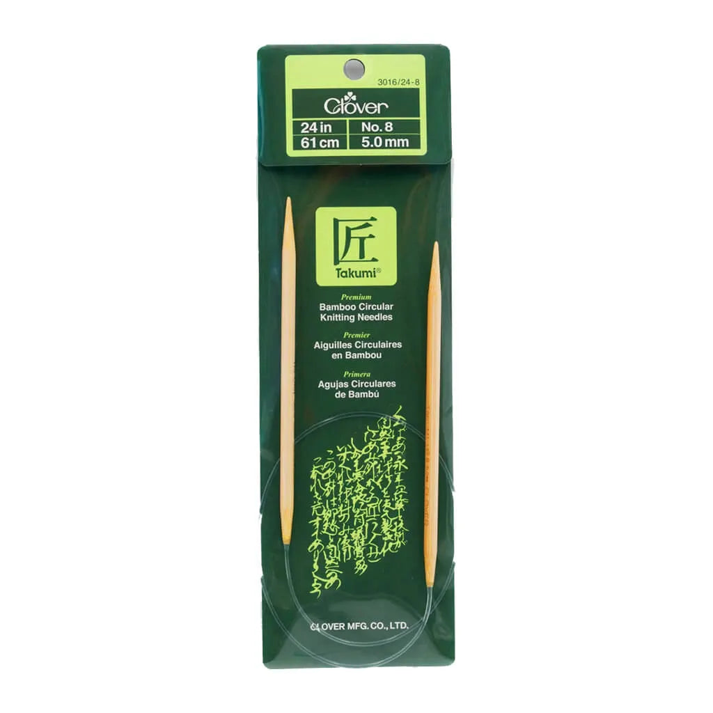 Bamboo Circular Knitting Needles 24in Size 8
