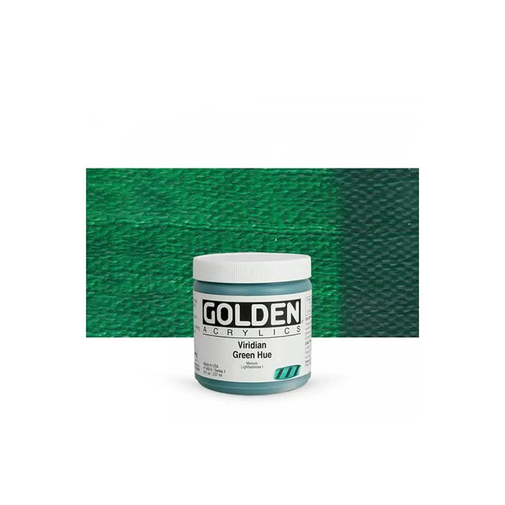 Golden Heavy Body Acrylic 8oz Viridian Green Hue S1