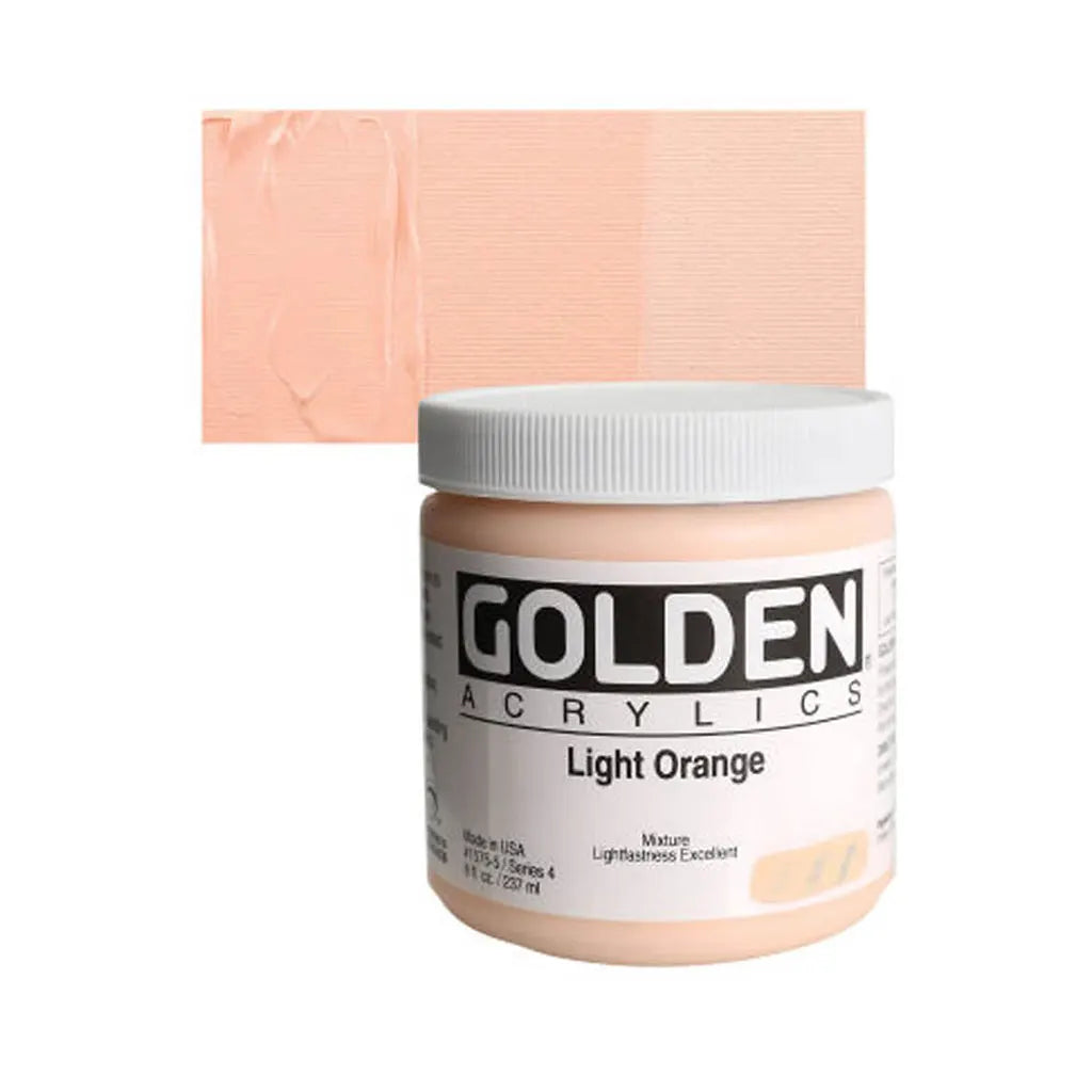 Golden Heavy Body Acrylic 8oz Light Orange S4