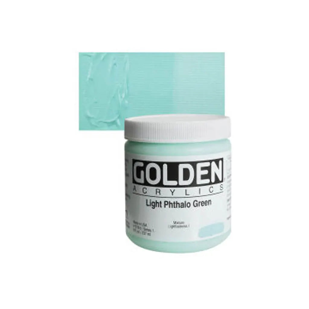 Golden Heavy Body Acrylic 8oz Light Phthalo Green S1