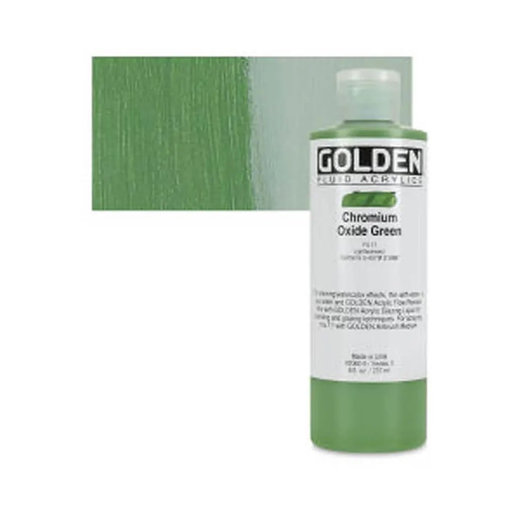 Golden Fluid Acrylic 8oz Chromium Oxide Green S3