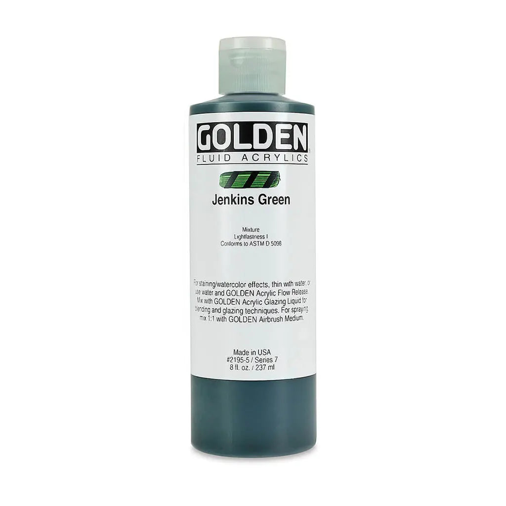 Golden Fluid Acrylic 8oz Jenkins Green S7