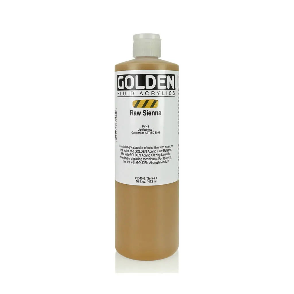 Golden Fluid Acrylic 16oz Raw Sienna S1