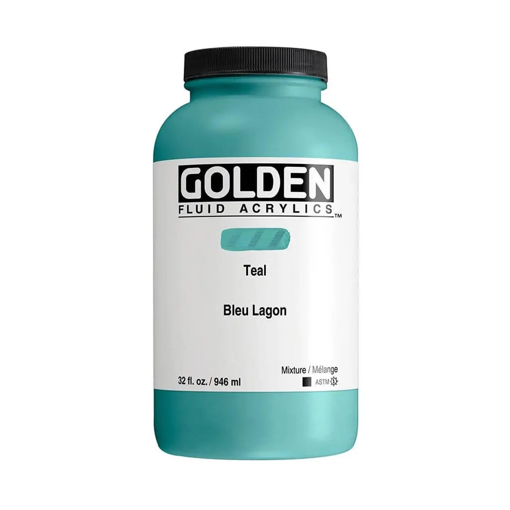 Golden Fluid Acrylic 32oz Teal S3