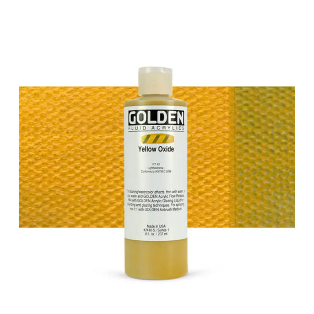 Golden Fluid Acrylics 8oz Yellow Oxide