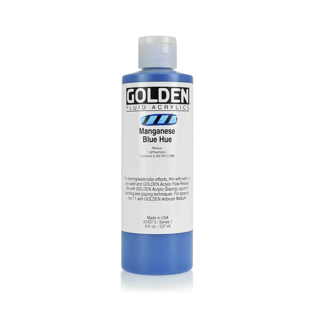 Golden Fluid Acrylic 8oz Manganese Blue Hue S1