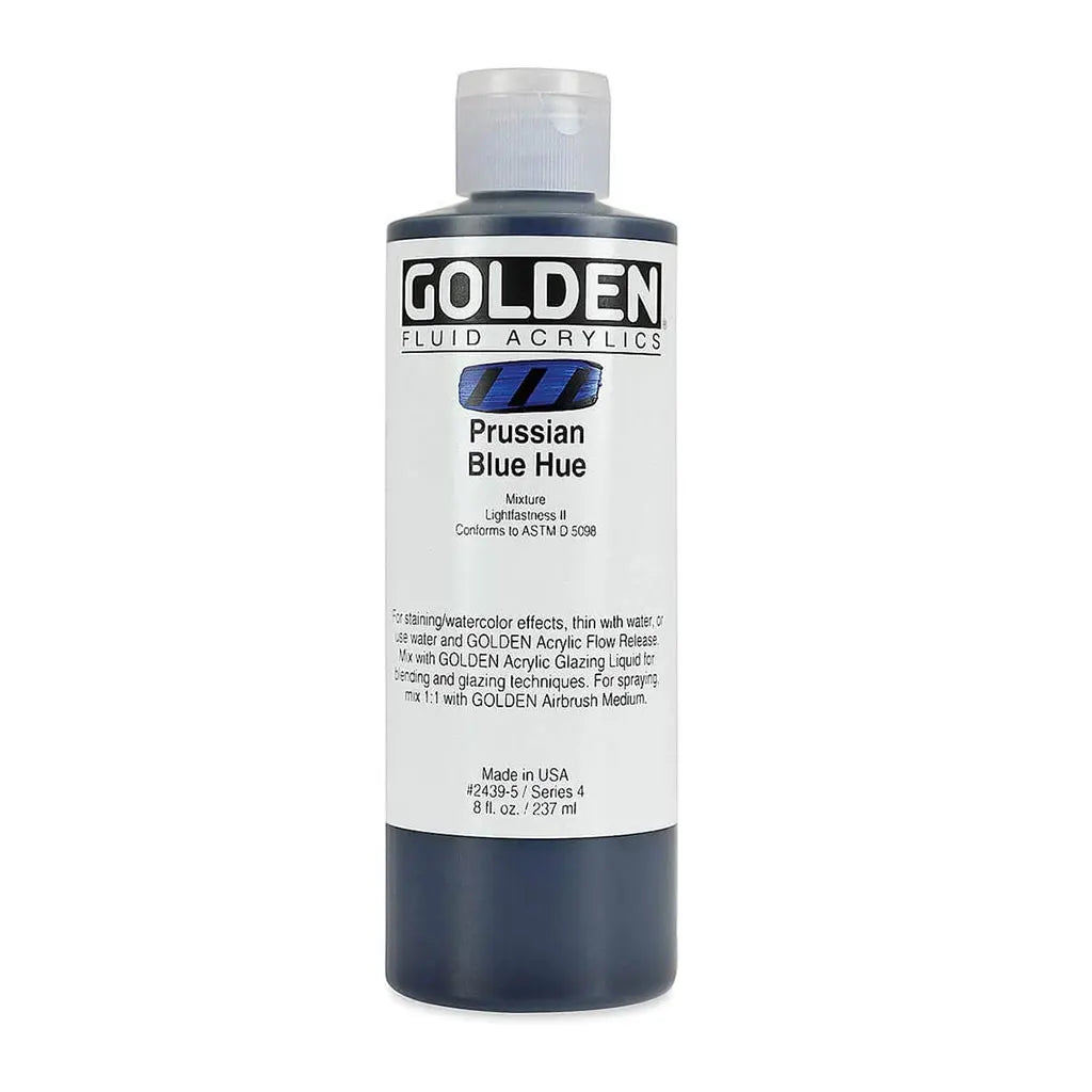 Golden Fluid Acrylic 8oz Prussian Blue Hue S4