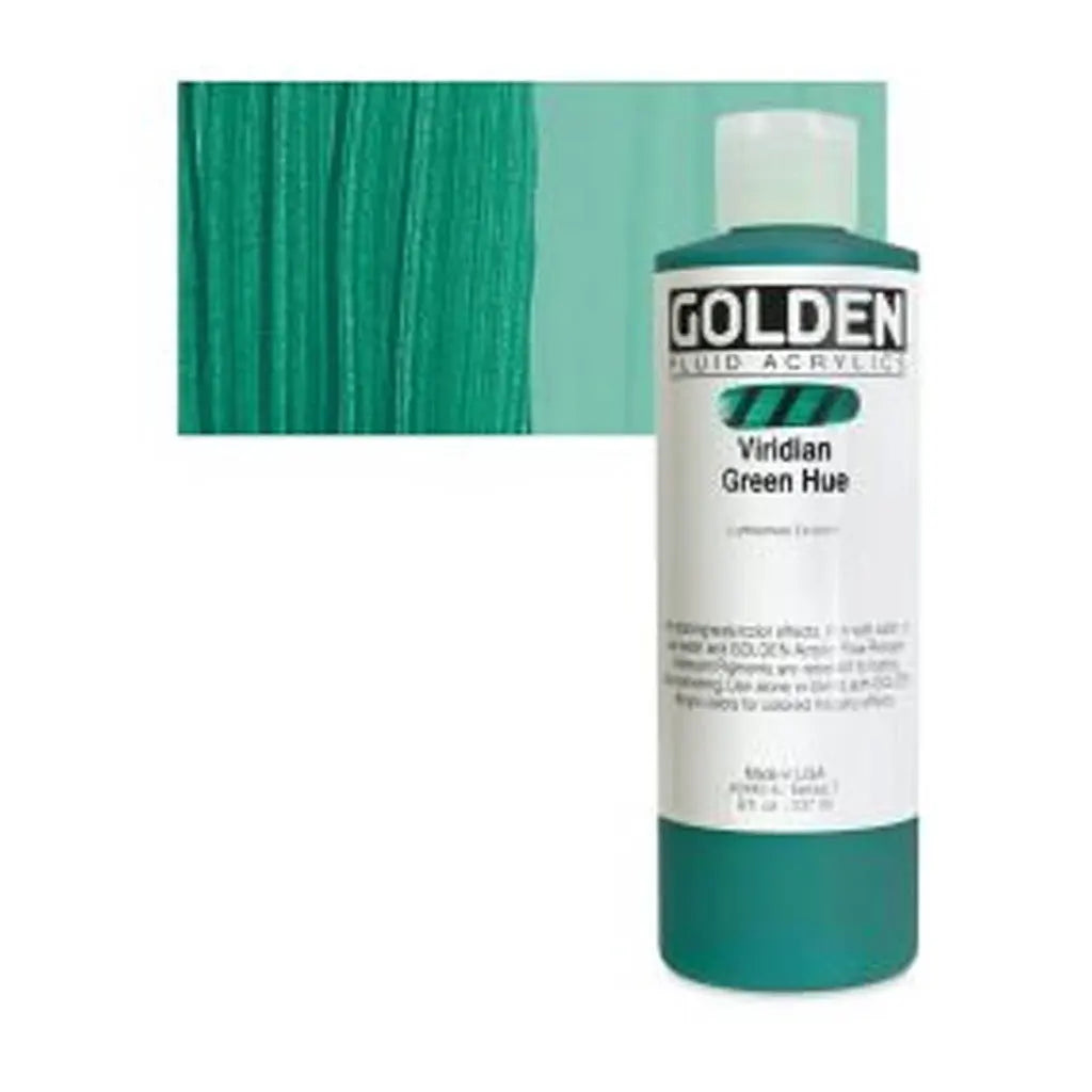 Golden Fluid Acrylic 8oz Viridian Green Hue S1