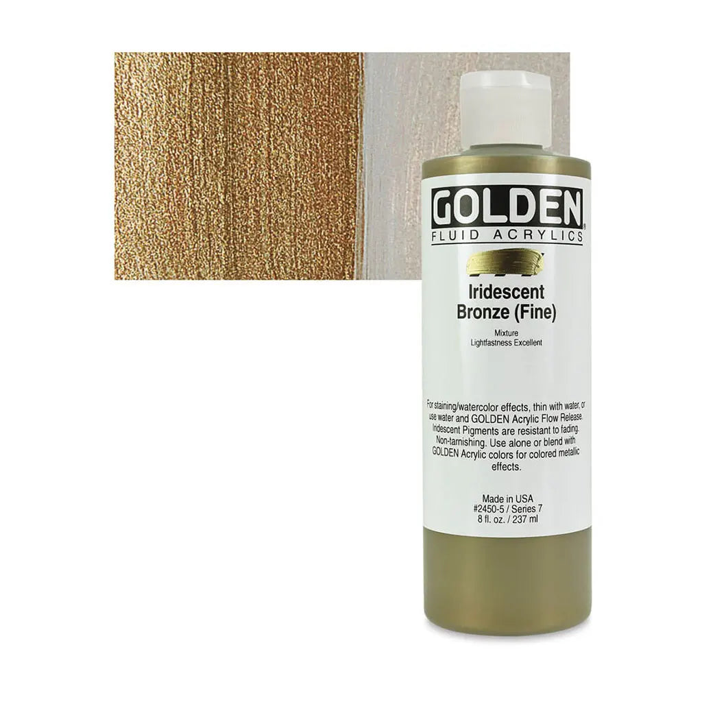 Golden Fluid Acrylic 8oz Iridescent Bronze (Fine) S7