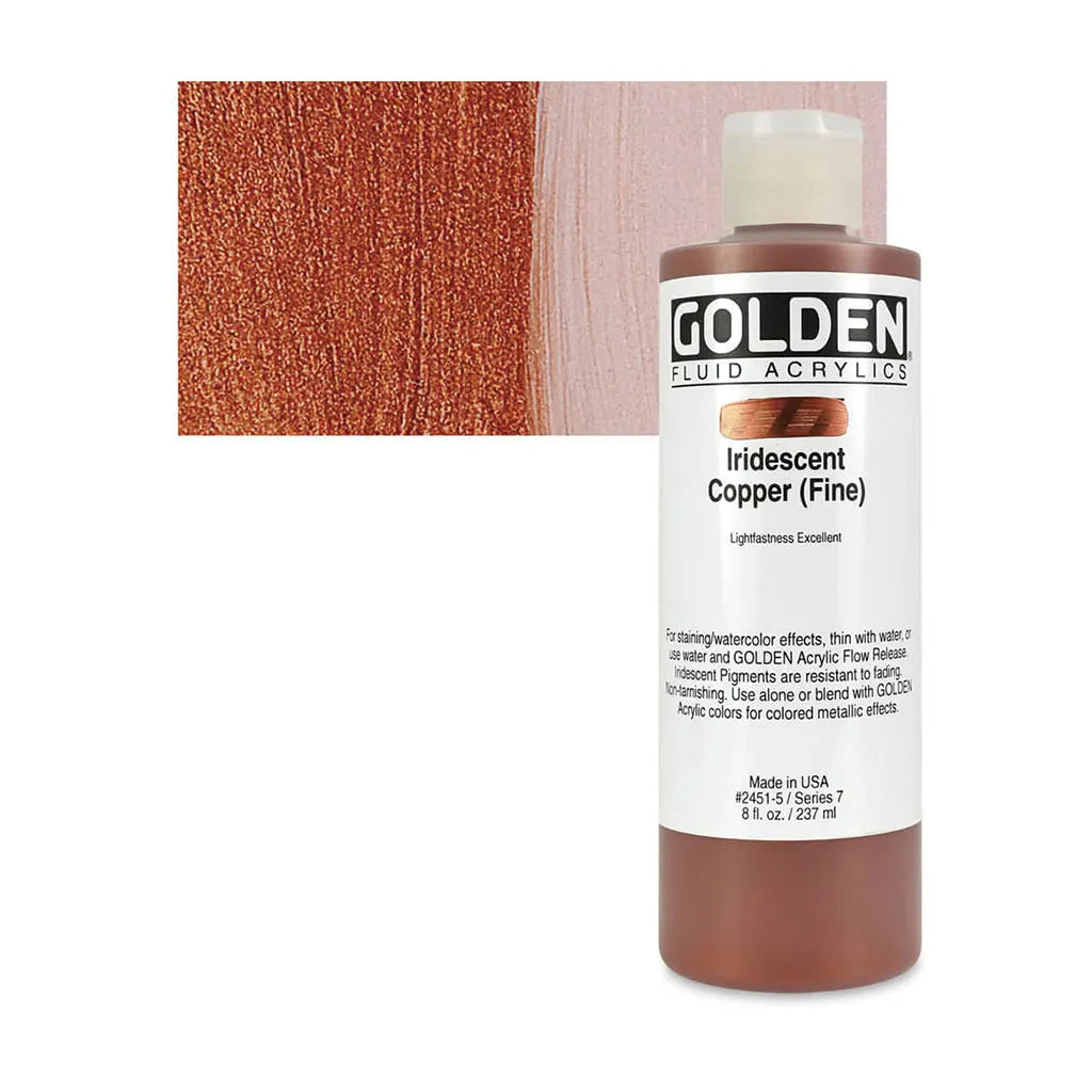 Golden Fluid Acrylic 8oz Iridescent Copper (Fine) S7