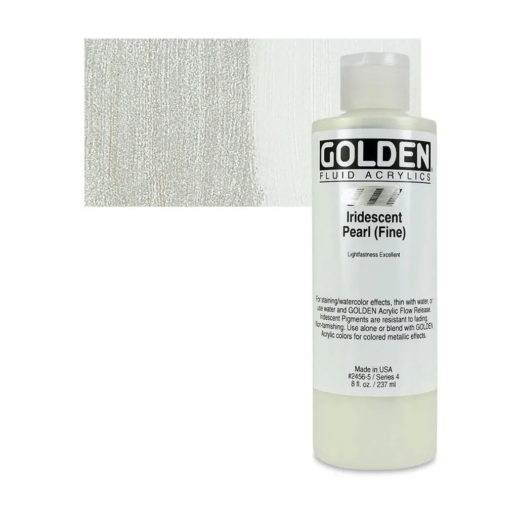 Golden Fluid Acrylic 8oz Iridescent Pearl (Fine) S4