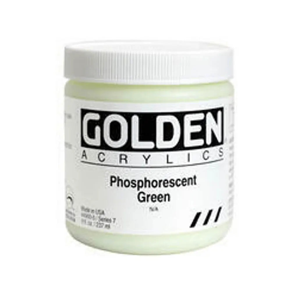 Golden Heavy Body Acrylic 8oz Phosphorescent Green S7