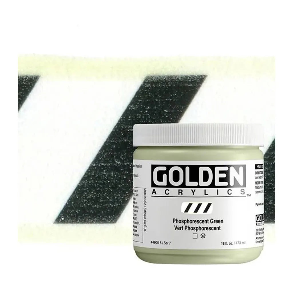Golden Heavy Body Acrylic 16oz Phosphorescent Green S7