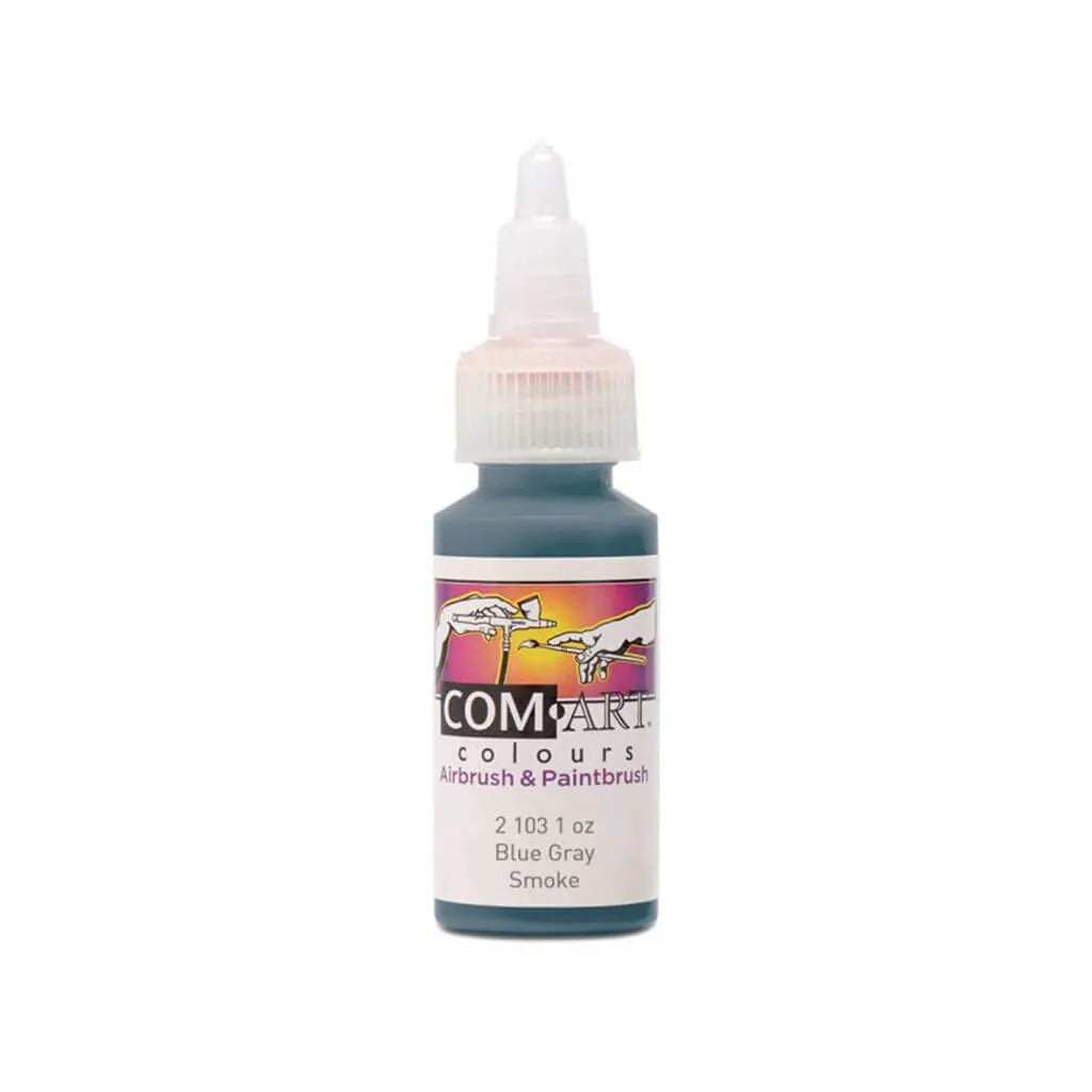 Com Art Colours Acrylic 1oz Transparent Blue Gray Smoke