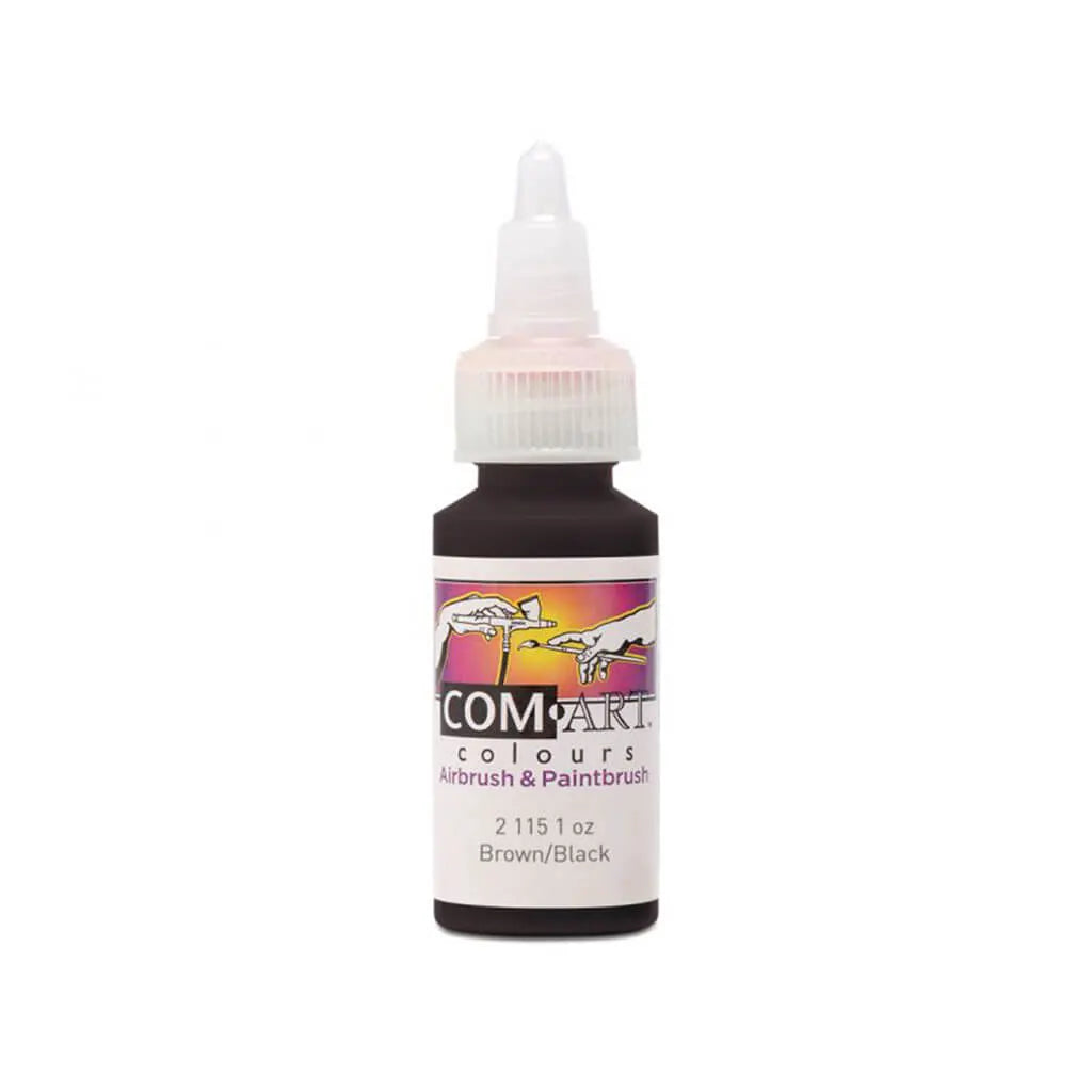 Com Art Colours Acrylic 1oz Transparent Brown/Black