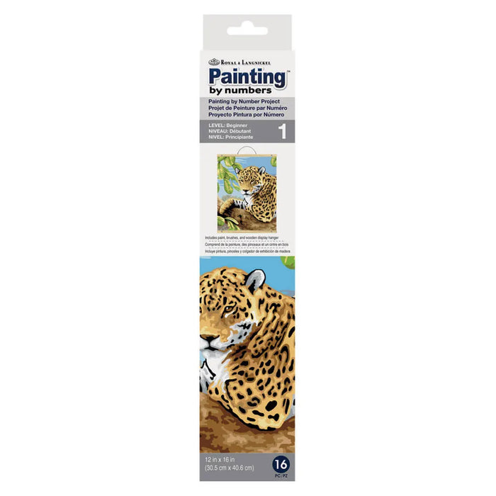 painting by number scroll leopard in tree