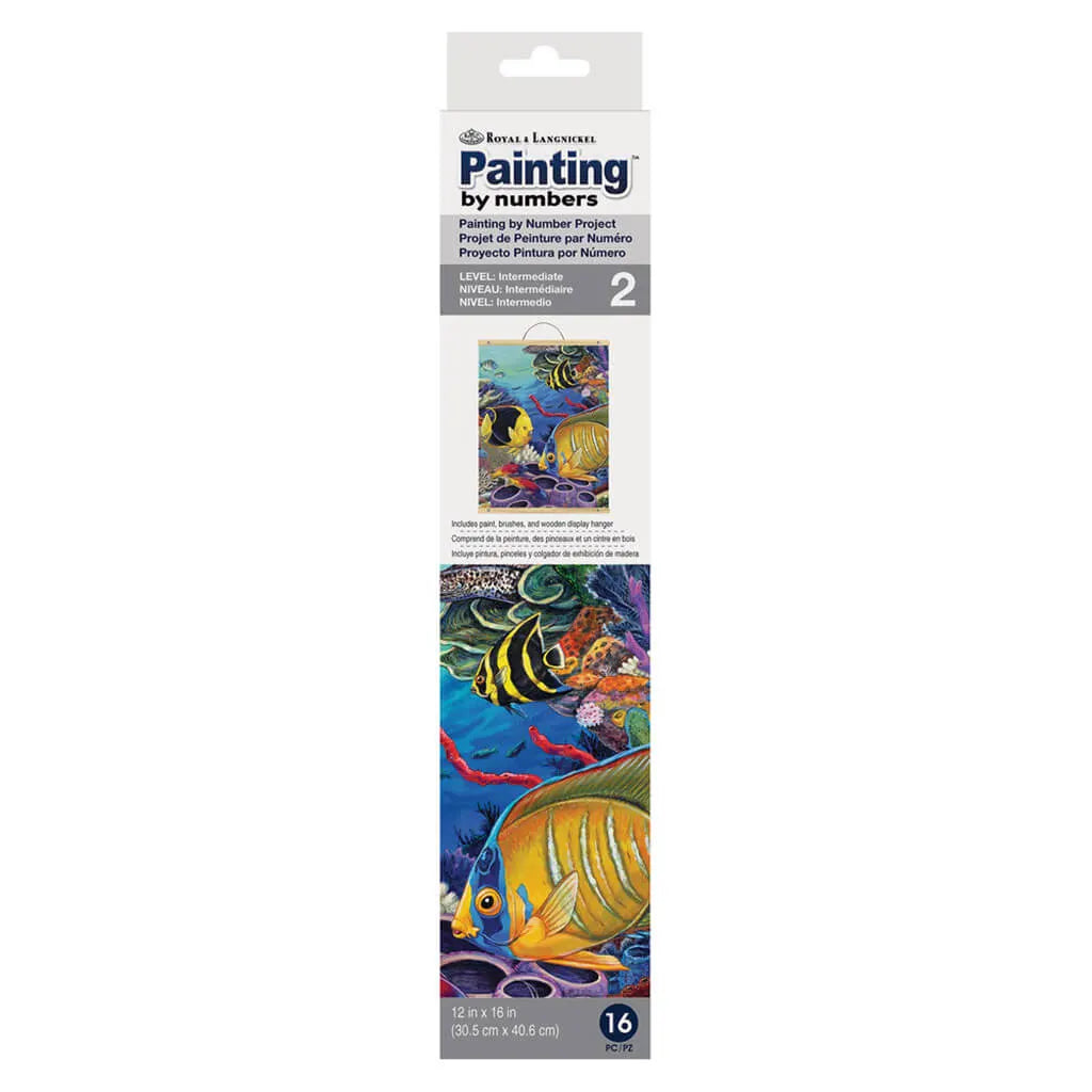 Painting by Number Scroll Caribbean Coral Reef
