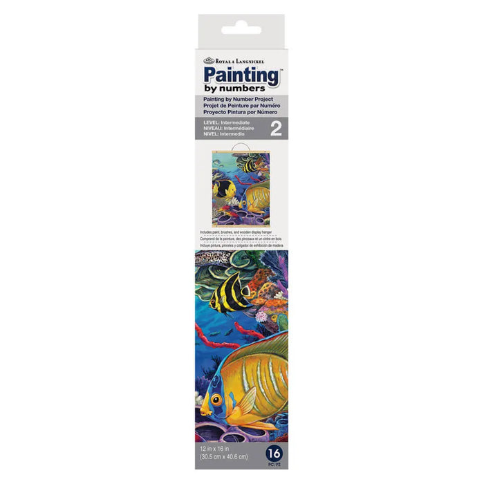 Painting by Number Scroll Caribbean Coral Reef