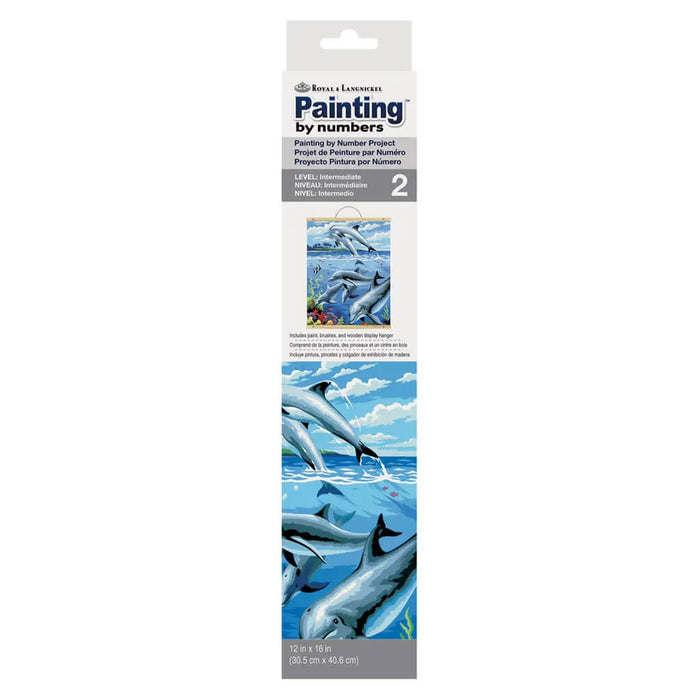 painting by number scroll dolphins