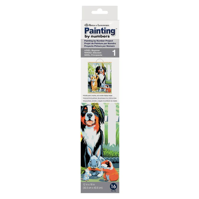 painting by number scroll family pets
