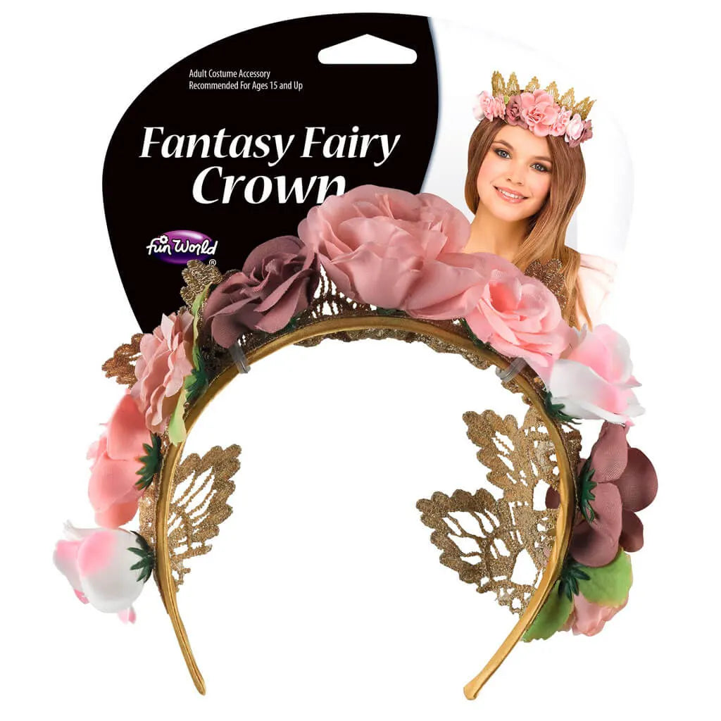 Fantasy Fairy Floral Crown, Silver