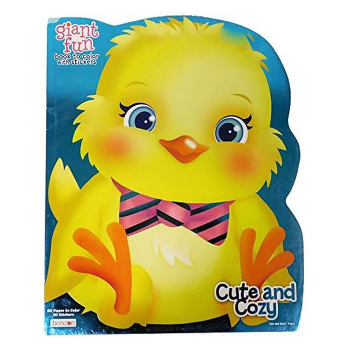 Giant Fun Book to Color with Sticker Cute & Cozy