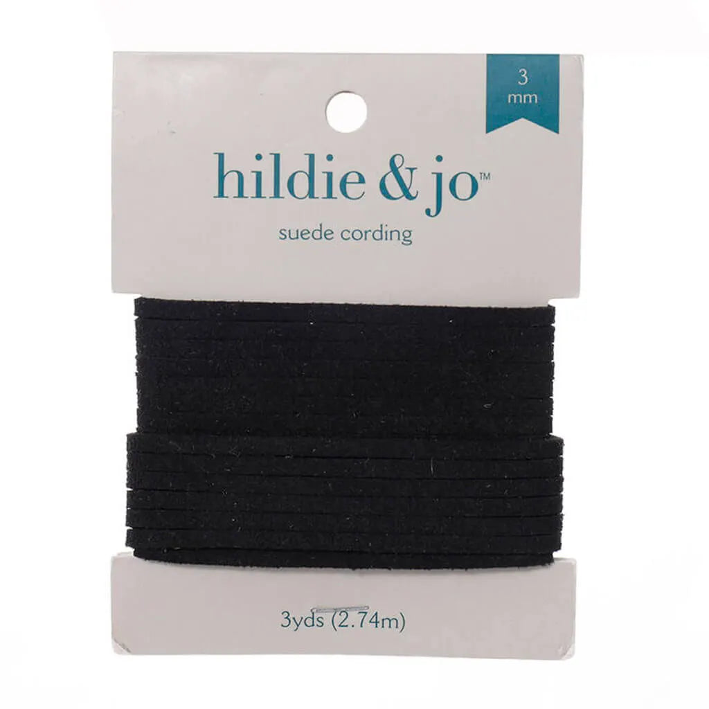 Suede Cord Black 3yds