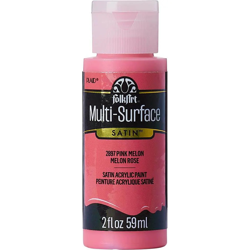 PLAID Folkart Multi-Surface Satin, 2oz, Pink Melon