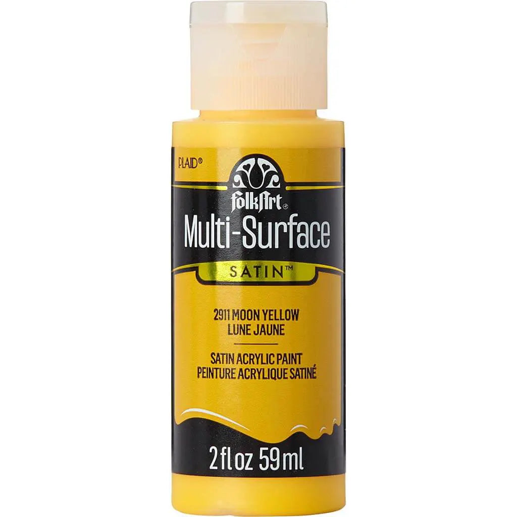 PLAID Folkart Multi-Surface Satin, 2oz, Moon Yellow
