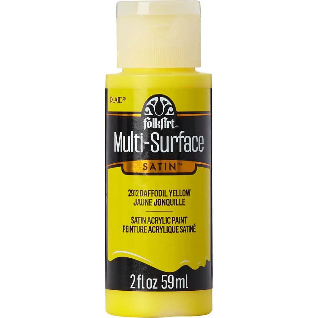 PLAID Folkart Multi-Surface Satin, 2oz, Daffodil Yellow