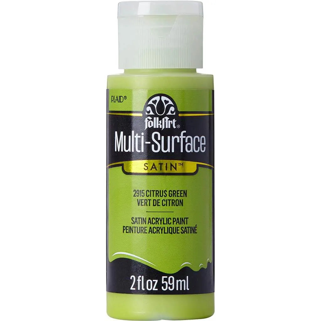 PLAID Folkart Multi-Surface Satin, 2oz, Citrus Green
