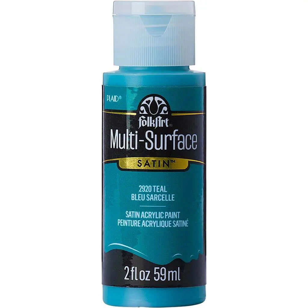 PLAID Folkart Multi-Surface Satin, 2oz, Teal