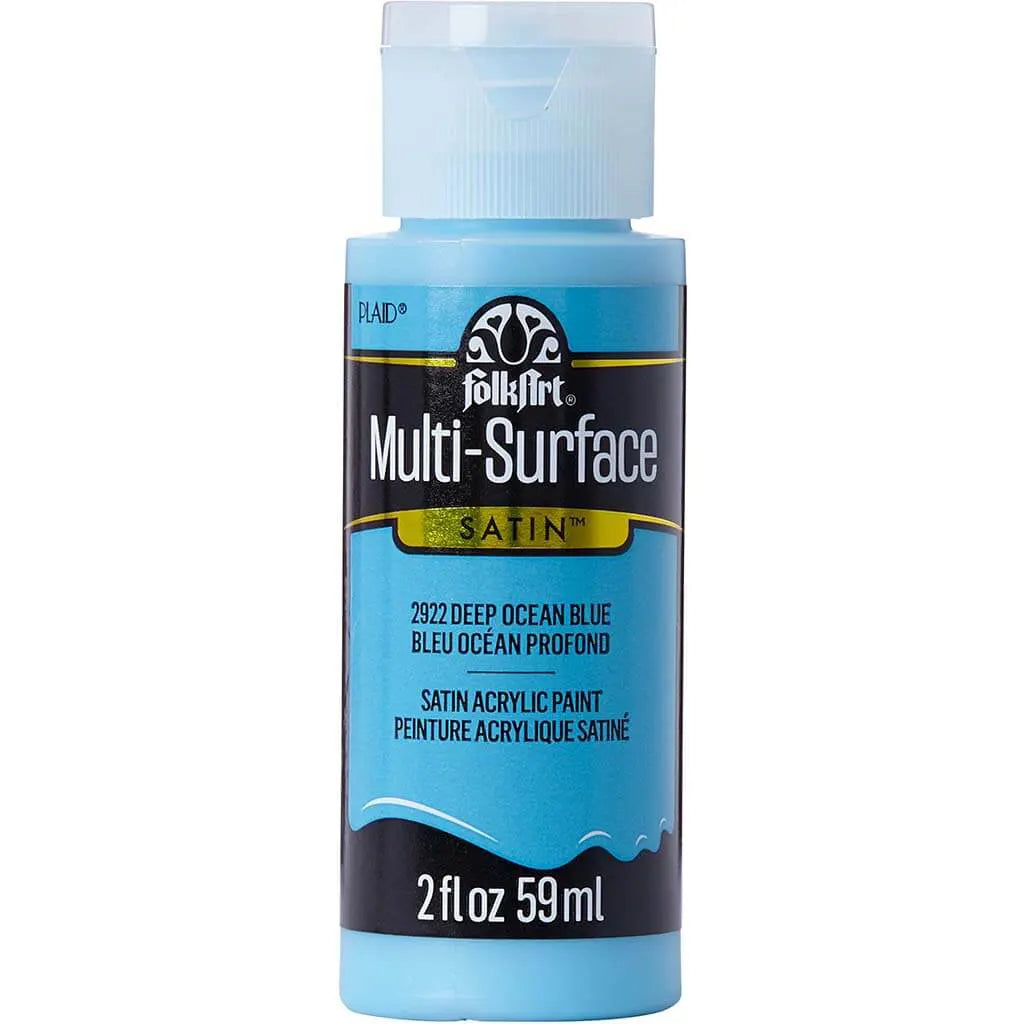 PLAID Folkart Multi-Surface Satin, 2oz, Deep Ocean Blue