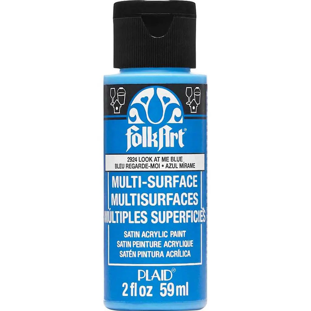 PLAID Folkart Multi-Surface Satin, 2oz, Look At Me Blue