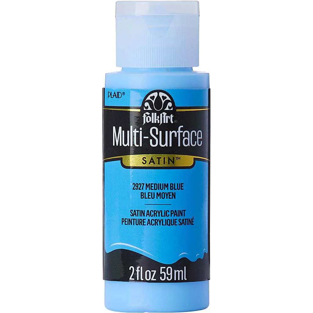 PLAID Folkart Multi-Surface Satin, 2oz, Medium Blue