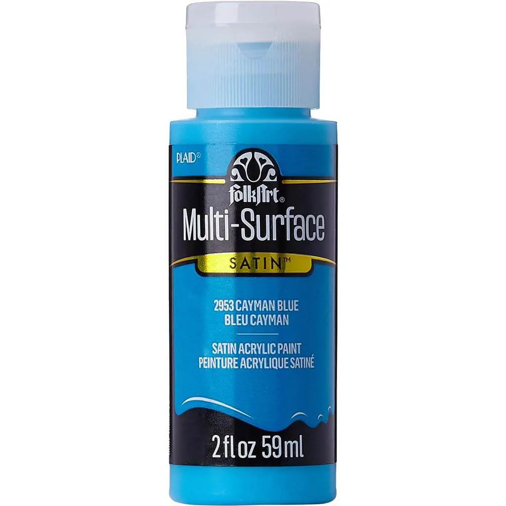 PLAID Folkart Multi-Surface Satin, 2oz, Cayman Blue
