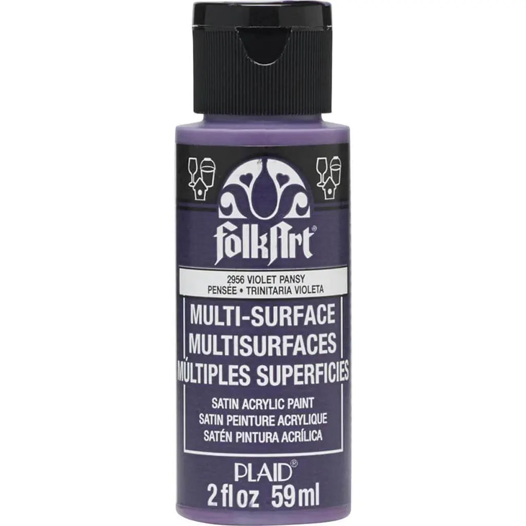 PLAID Folkart Multi-Surface Satin, 2oz, Violet Pansy