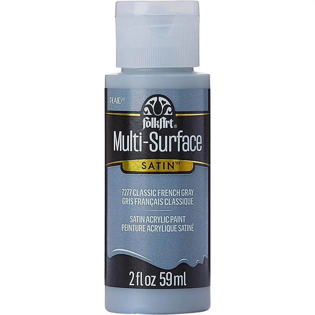 PLAID Folkart Multi-Surface Satin, 2oz, Classic French Gray