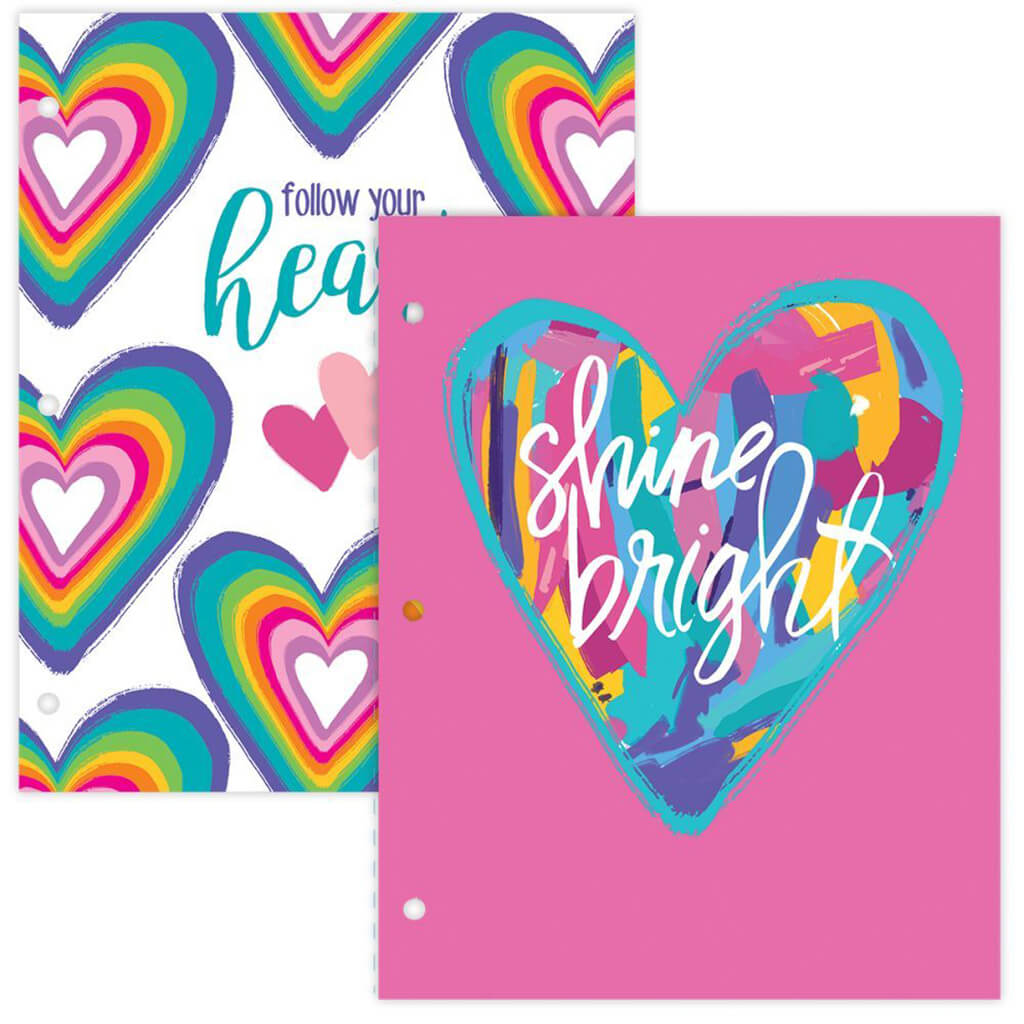 Shine Bright 2Pk Folders with Die-Cut Pocket Design