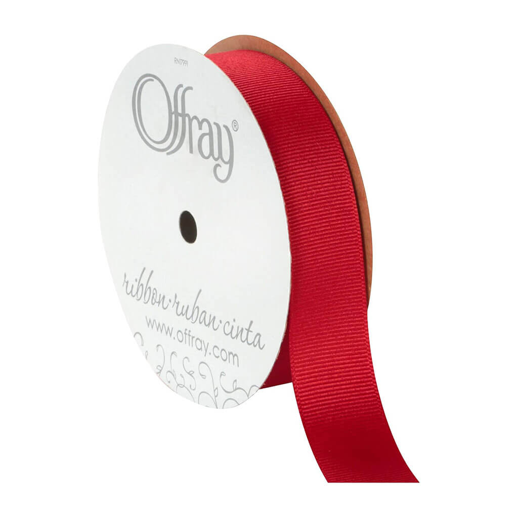 Grosgrain Craft Ribbon Red 7/8in