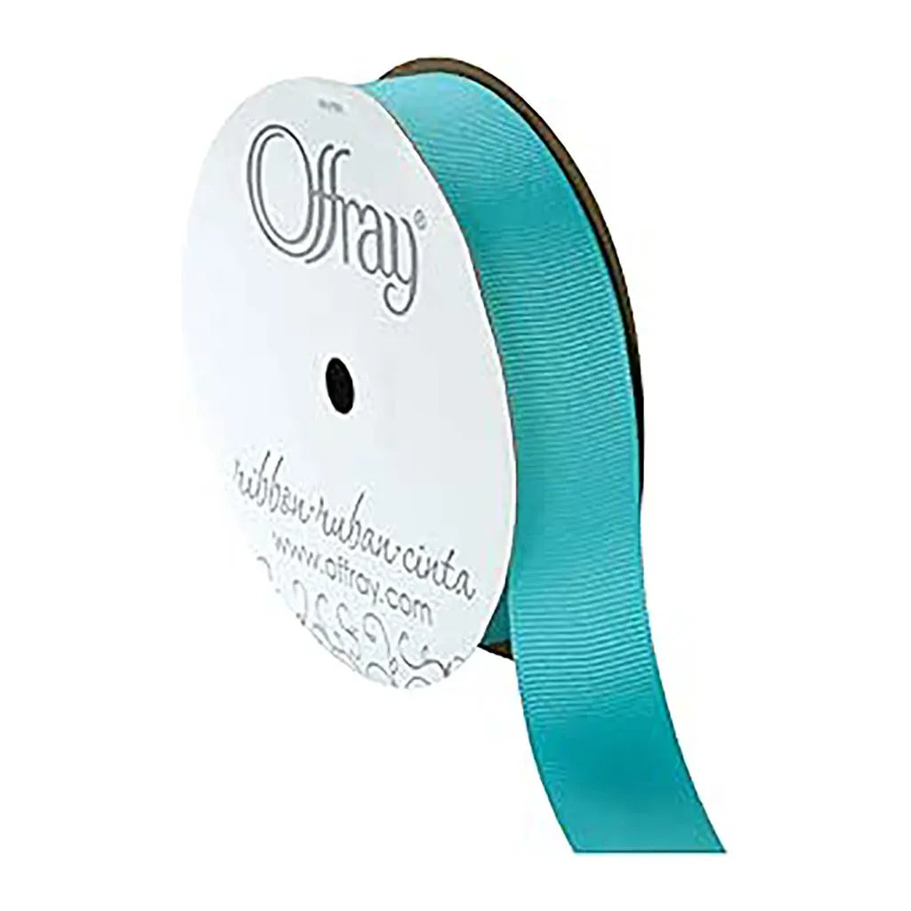 Grosgrain Ribbon 7/8" Wide Navy/Turquoise