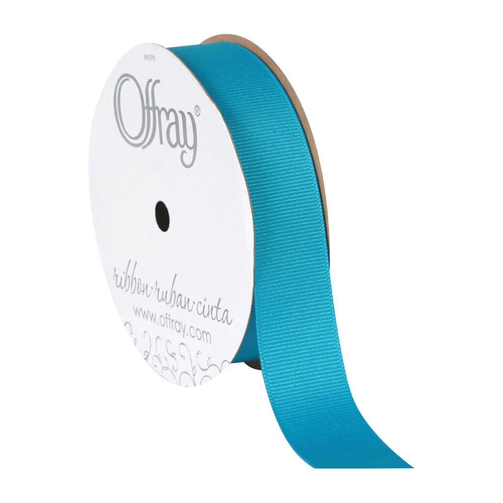 Grosgrain Craft Ribbon Turquoise 7/8in