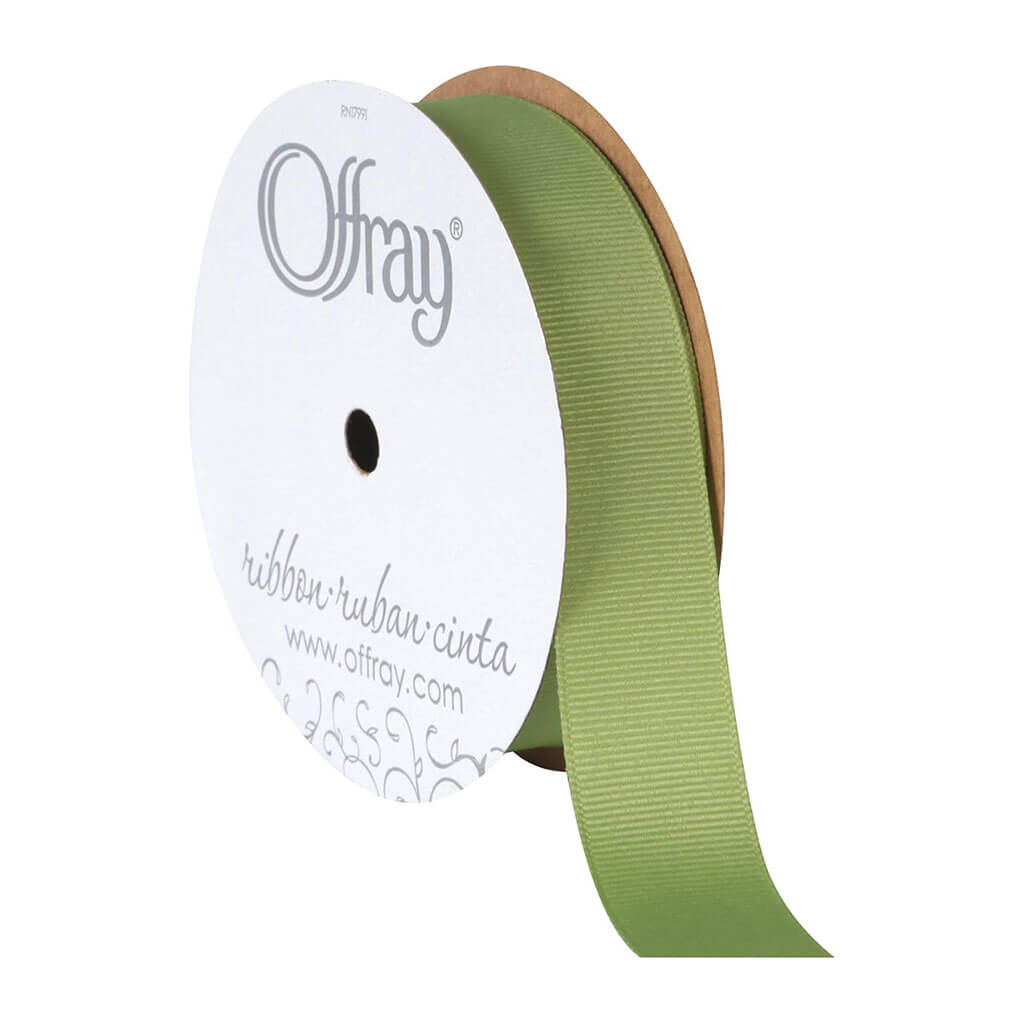 Grosgrain Craft Ribbon Lemongrass 7/8in