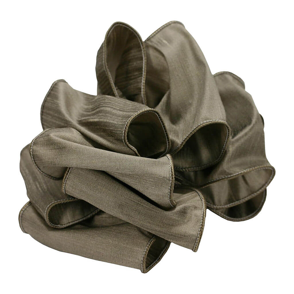 Wired Edge Taj Craft Ribbon Platinum, 4in