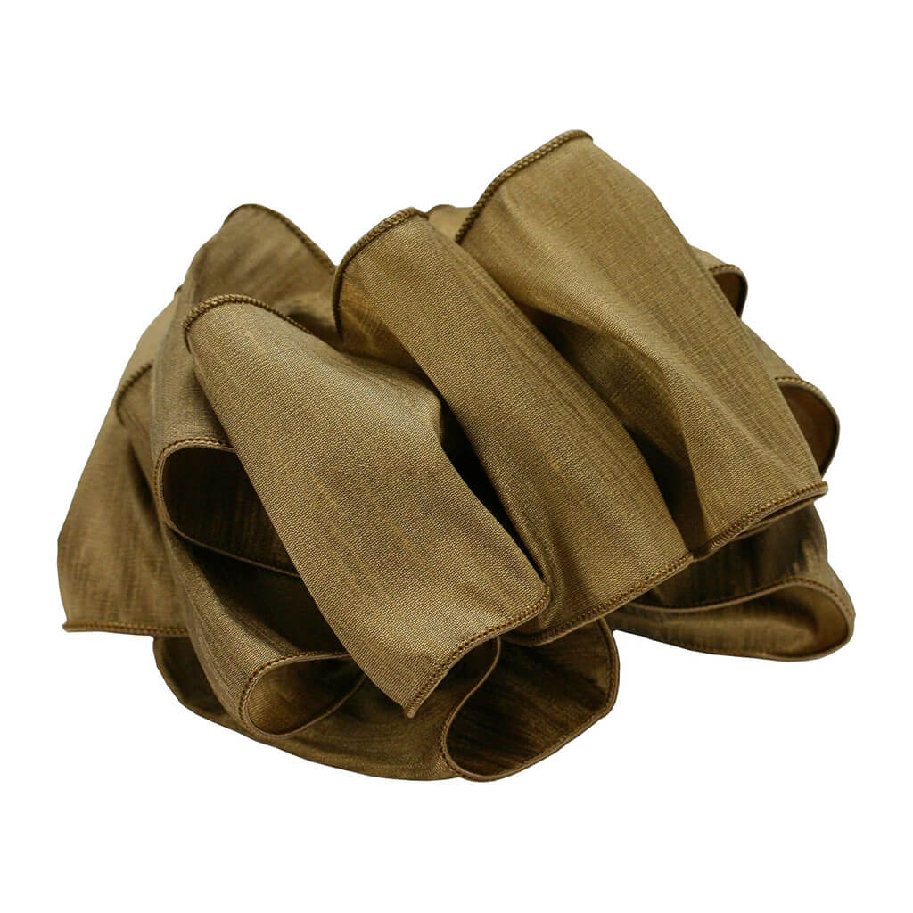 Wired Edge Taj Craft Ribbon Gold 4in