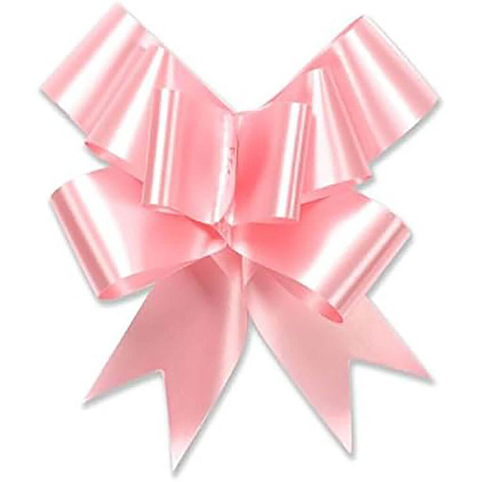 Bow Magic Flora Satin Bow Pink 4.5in Dia x 1.25in x 8 Loops