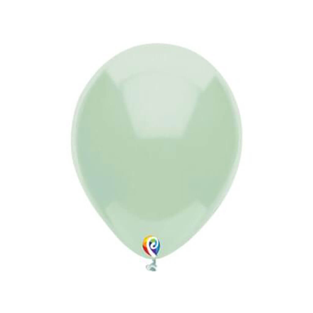 Round Latex Balloon 15ct 12in, Mint Green