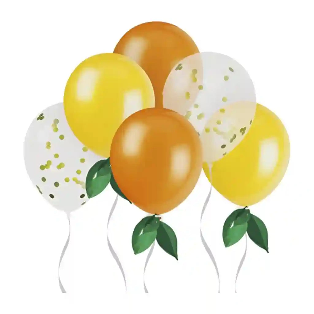 Cirtus Fruit filled with Confetti Latex Balloon Kit