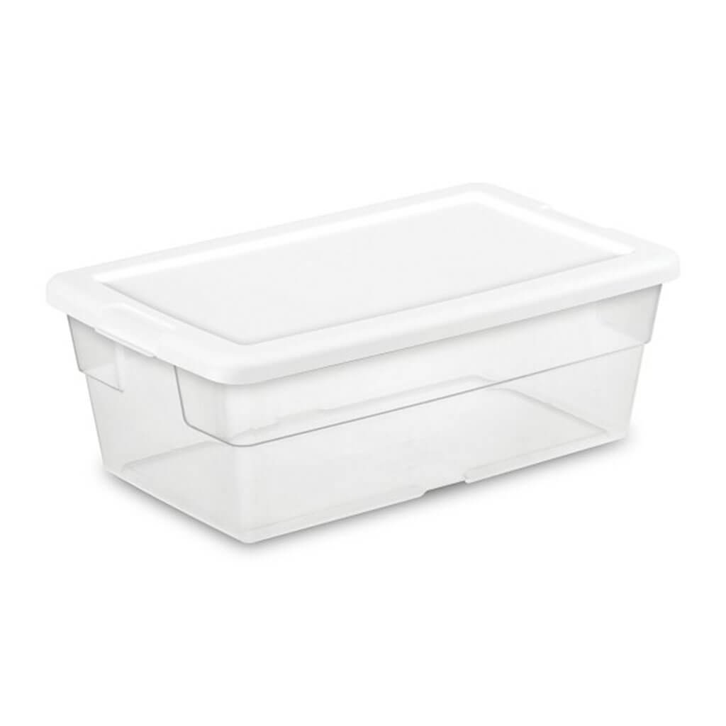 Sterilite Box Storage White 6qt